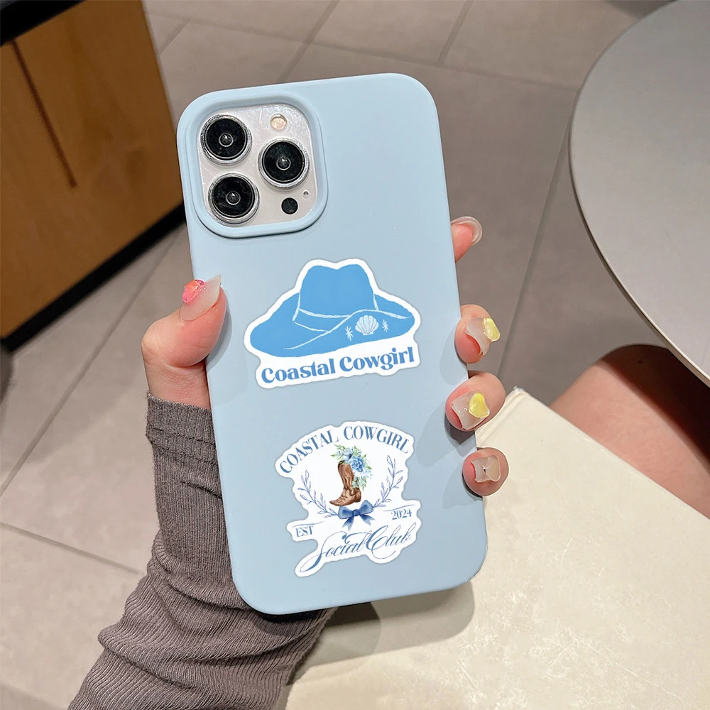 10/30/55 pçs costeira cowgirl estilo fresco adesivos estéticos dos desenhos animados criativo adesivo scrapbook bagagem telefone pvc graffiti decalques