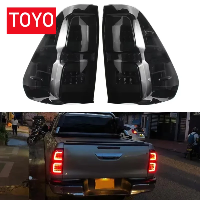 

Автомобильные светодиодные задние фонари 12 В для Toyota Hilux Revo 2015-2019 Задние ходовые огни Тормозной сигнал заднего хода Водонепроницаемые автомобильные аксессуары