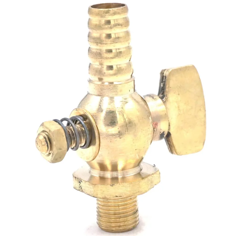 1/8 "1/4" 3/8 "1/2" BSP außengewinde auf 8mm 10mm I/D Schlauch stacheldraht Messing Ablauf petcock Abschaltung Ventil für Kraftstoff Gas Öl Luft – Detail 3