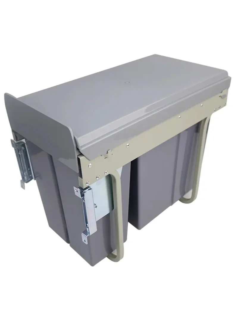 

Kitchen Pull-out Basket Embedded Hidden Pull-out Sorting Bin Cabinet Built-in Dry and Wet Separation High Body Storage