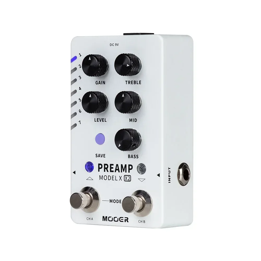 MOOER Preamp Model X X2 تأثيرات الجيتار دواسة Preamp مع 14 فتحة حفظ مسبقة مدمجة 3 خزانة محاكاة أجزاء الغيتار الكهربائي