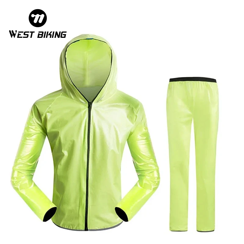 WEST BIKING MTB Bike Cycling Jacket Sets Men Women Waterproof Windproof Raincoat Reflective Jersey Pants Suit Bicycle Clothing