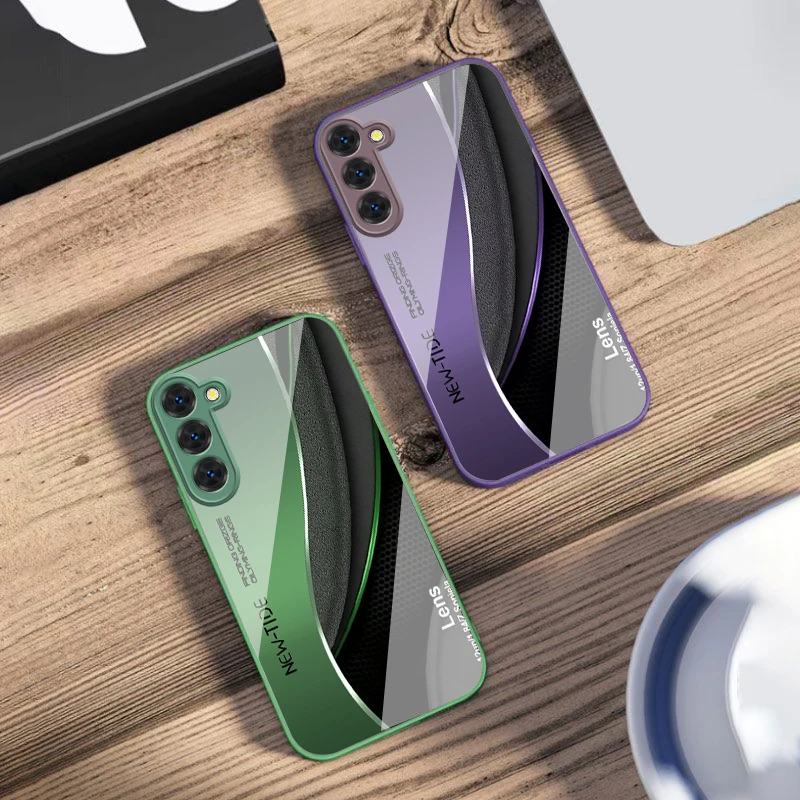 Minimalist sci-fi style For Samsung S26 S25 Edge S25Ultra S8 9 S10 20 U ltra S21 Pro 22 Plus S23 FE S24 Ultra Glass Phone Case