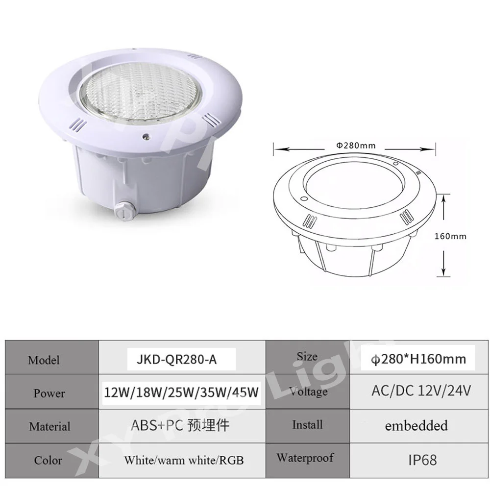 18W 25W RGB Underwater Lights LED Embedded Swimming Pool Lights IP68 Waterproof 12W 35W 45W Colorful Remote Control Spotlights