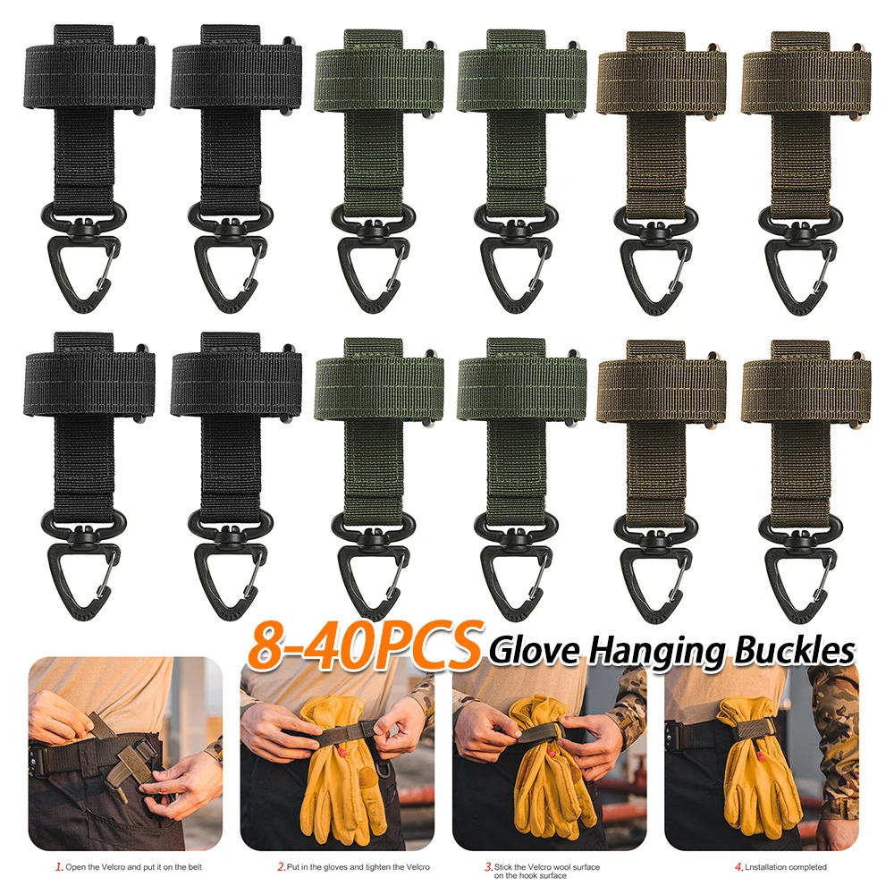 

8-40PCS Outdoor Gloves Mountain Climbing Rope Storage Buckle Travel Hiking Buckles Multi-Functional Gloves Storage Deduct