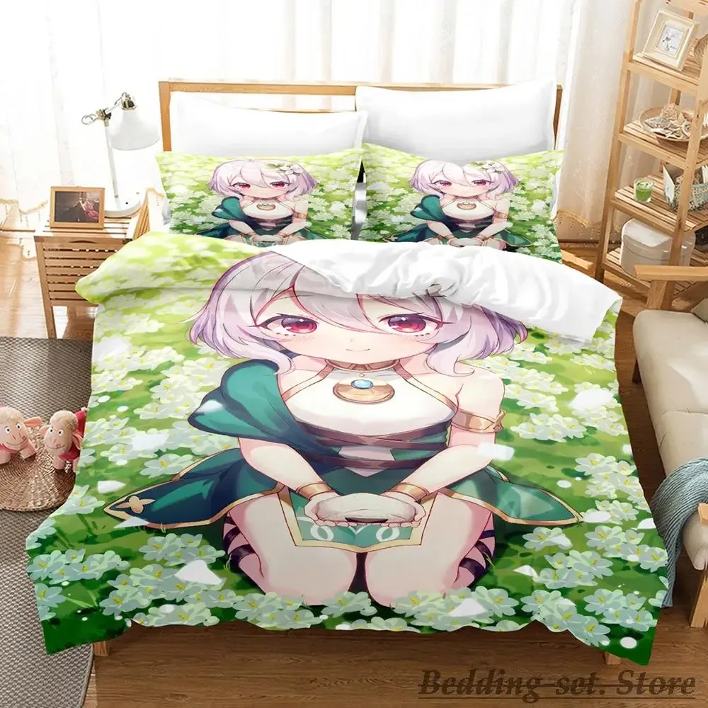 

Kawaii Kokkoro Bedding Set Single Twin Full Queen King Size Bed Set Adult Kid Bedroom Duvetcover Sets Anime parure de lit Bed