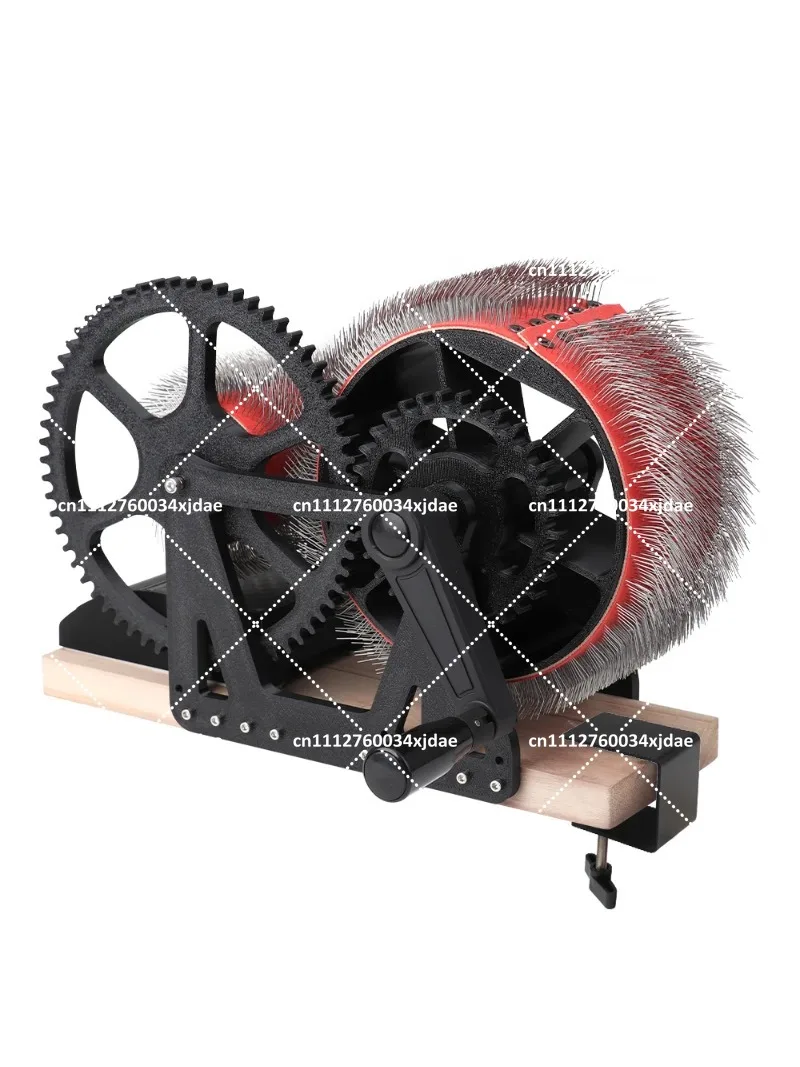 Mini Hand-Cranked Wool Carding Machine Fiber Blending Tool for Yarn Spinning Felting