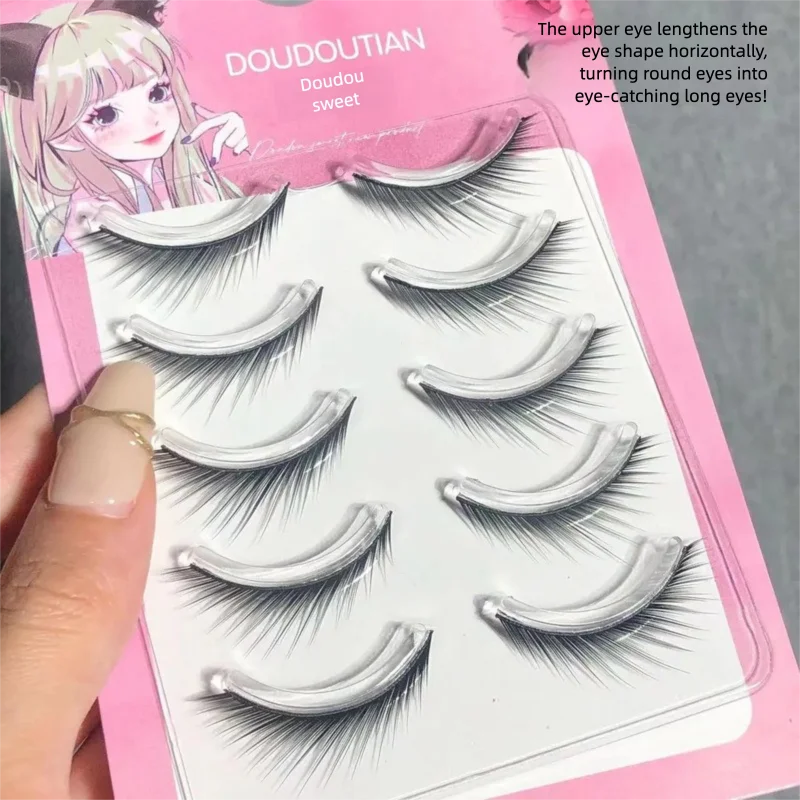 Doudou Dolce Stile di Pesca Stile Antico Inclinato E Inclinato Dritto Stelo Nero di Alta Qualità Intero Ciglia Fox-eye Bellezza