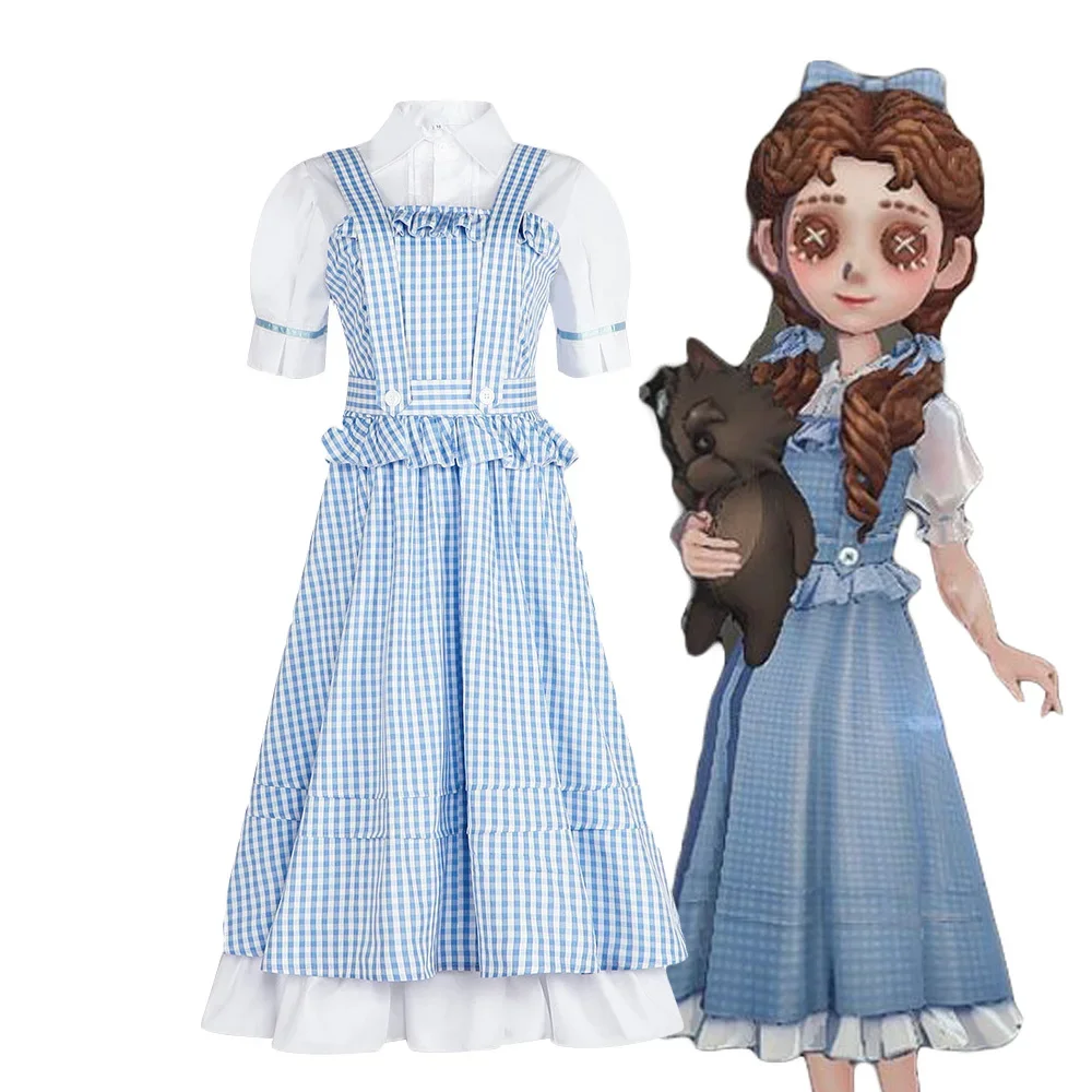 Game Identity V Little Girl Dorothy Dress Cosplay Costume Cute Picnic Suit Hallween Carnival Uniform Anime Clothing Set