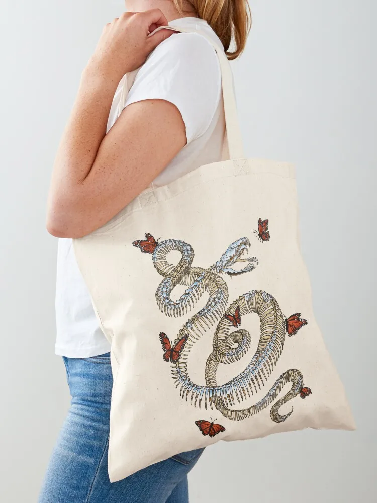 

Chrome Constrictor - Snake Design Tote Bag tote bag screen tote bags cloth bags Big bag bags for women
