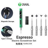 2UUL SD11 Espresso Electric Screwdriver Set Portable Adjustable 5 Speed Torque S2 Bits Type-C for Phone Repair Disassembly Tool