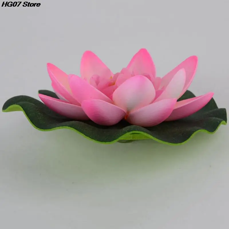 NEW 1PC rtificial Lotus for Aquarium Fish Tank Pond Water lily Lotus Artificial Flowers Home Decoration Floating Flowers