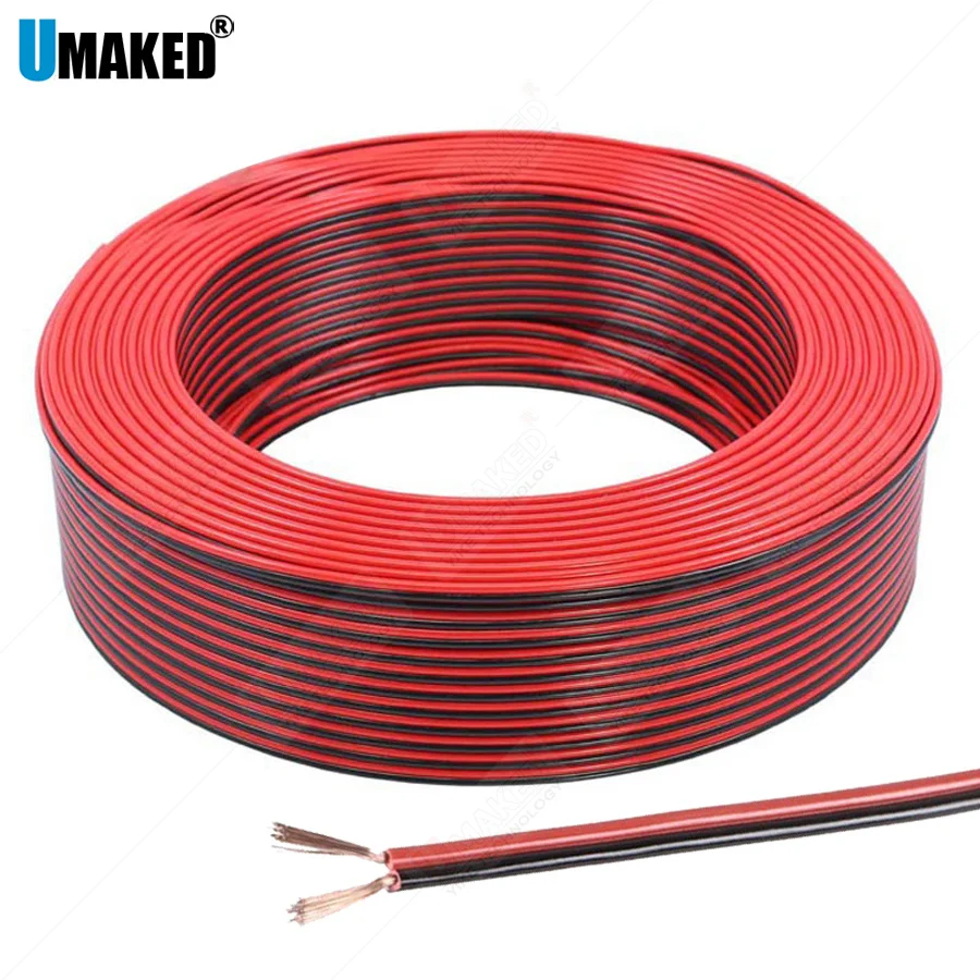 

10/50m Wholesale Copper 16AWG 2 pin Red Black cable PVC insulated wire Electric cable, LED cable, DIY Connect, extend wire cable