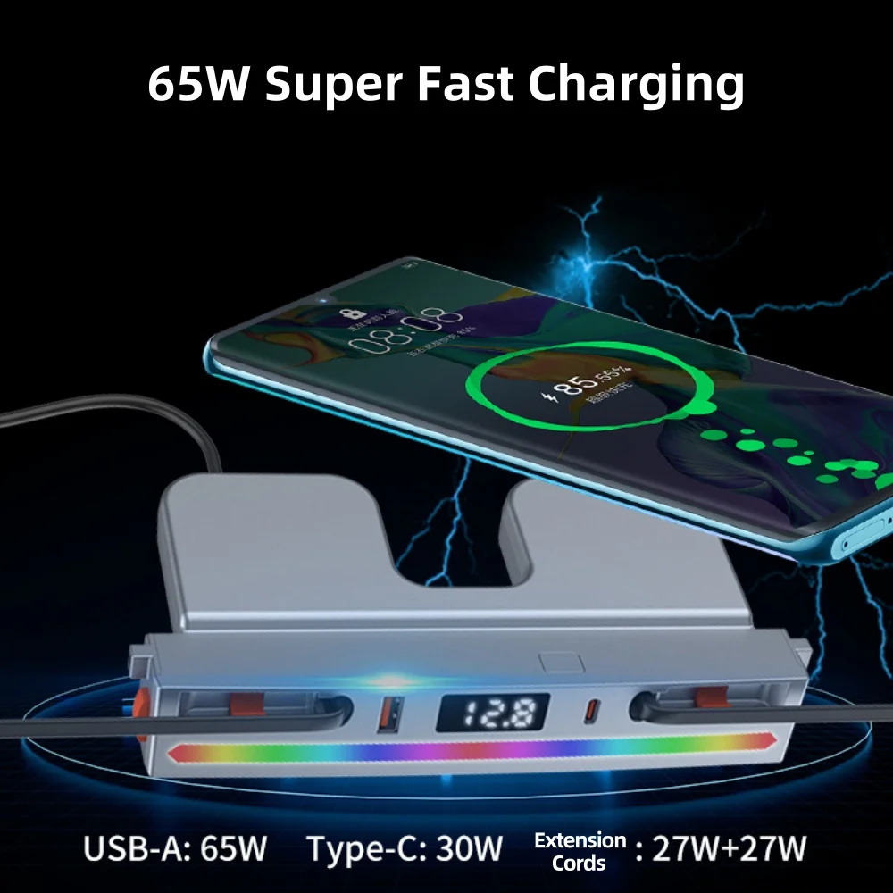 Estación de acoplamiento de concentrador USB para Tesla modelo 3 Highland 2024, organizador de consola central, concentrador de carga con accesorios