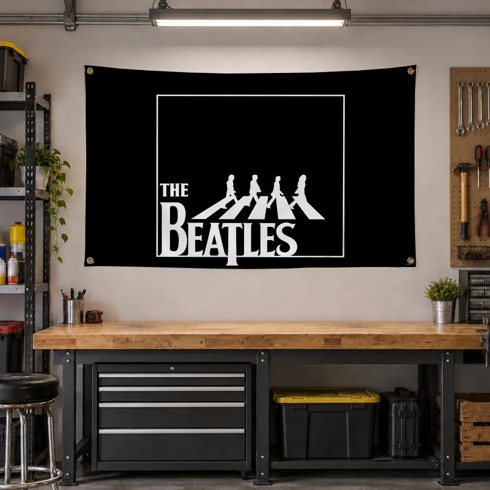 Band The Beatles Vintage Rock Legend Flags Personalized Banner Flag Room Dorm Camping Picnic Garage Bar Outdoor Wall Decor