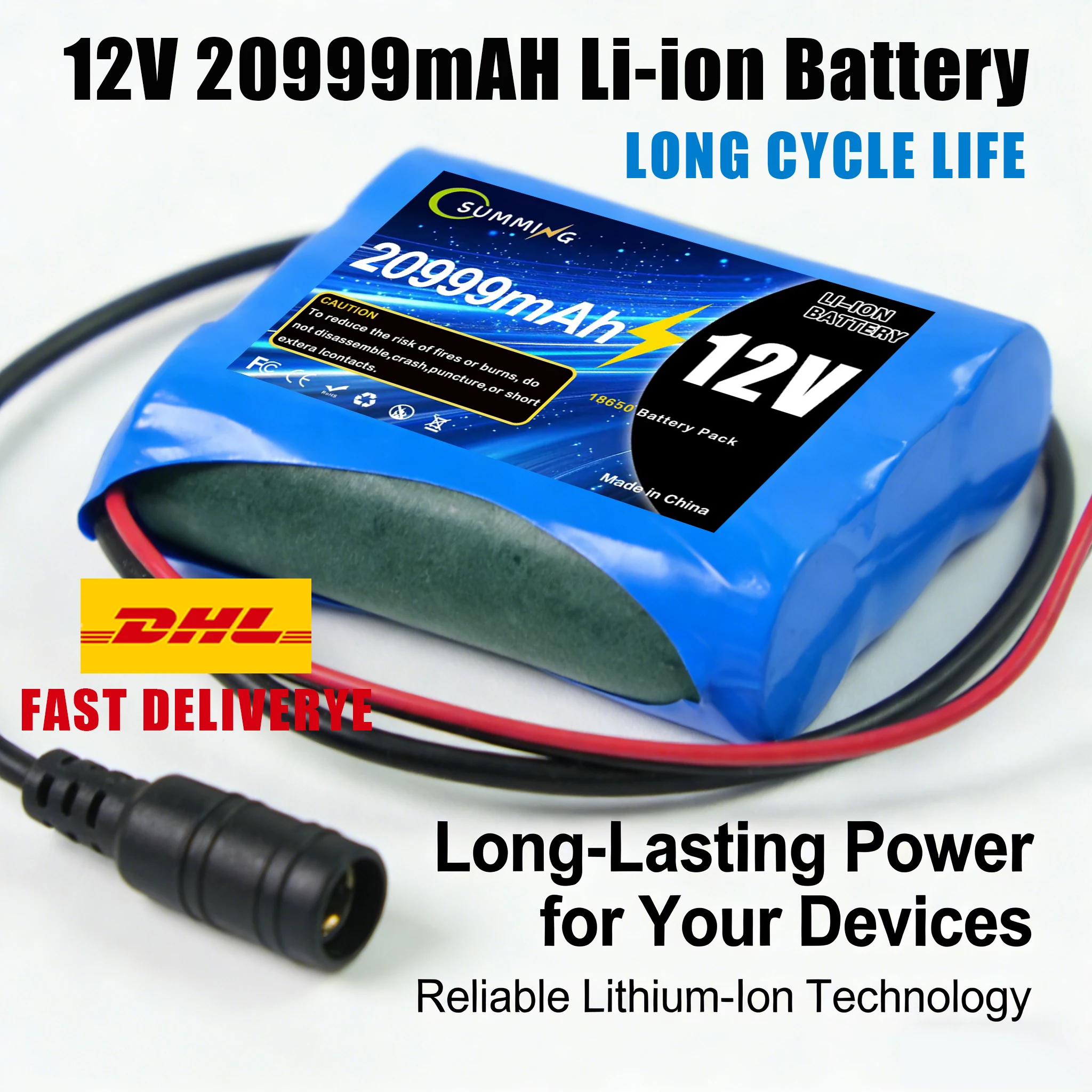 

100% New 3S1P Protection Plate 12V 20.9Ah Battery Pack18650 Lithium ion DC 12.6V Super Rechargeable Battery+Charger️️