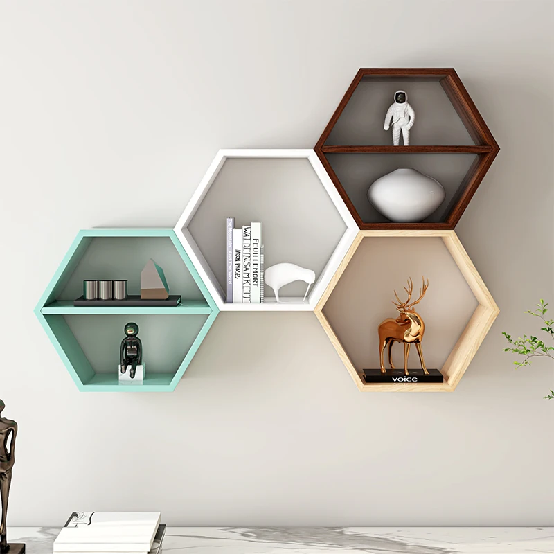 

Storage Locker Book Shelf Storage Shelves Organizers Home Furniture Muebles Para Hogar Hexagonal Honeycomb Creative Wall Shelf
