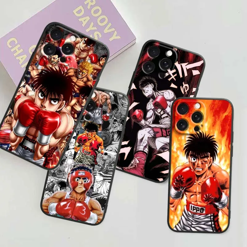 

Hajime no Ippo manga Phone Case For Apple iPhone 17 16 16E 15 14 13 12 11 Pro Max Plus Air Black Soft Silicone Cover
