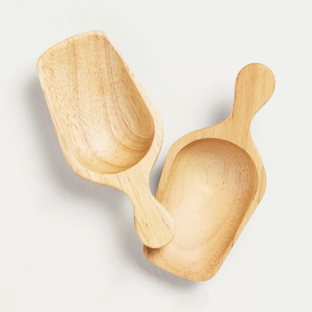 

2pc Small Wooden Spoons for Bath Salts,Flour Scoops for Canisters,Coffee Bean Scoop for Jars,Wood Scoops for Food,Sugar,Cereal