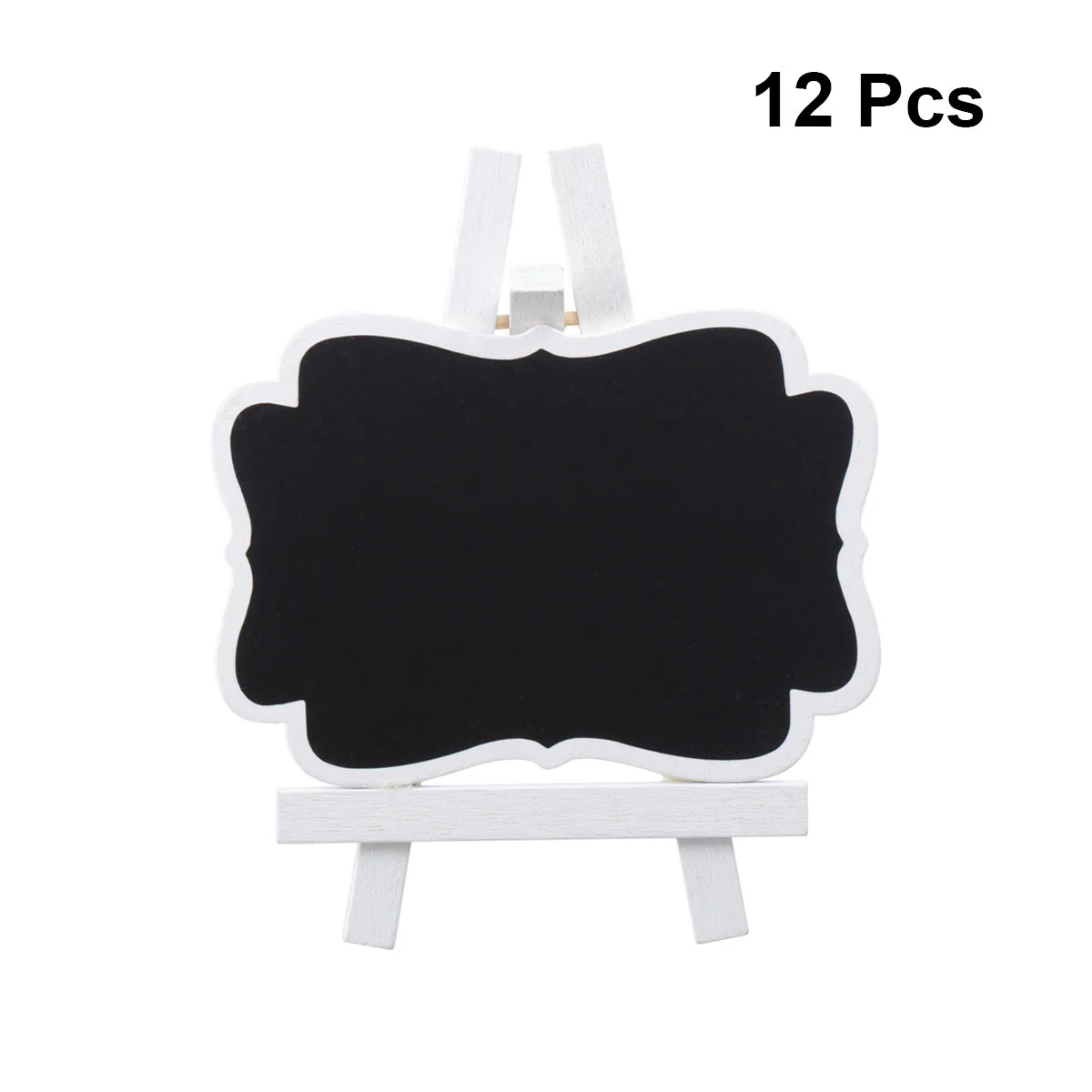 12 Pcs Mini Chalkboards with Support for Message Board Signs Seat Display Board Wedding Dinner Party Table Decoration Signs