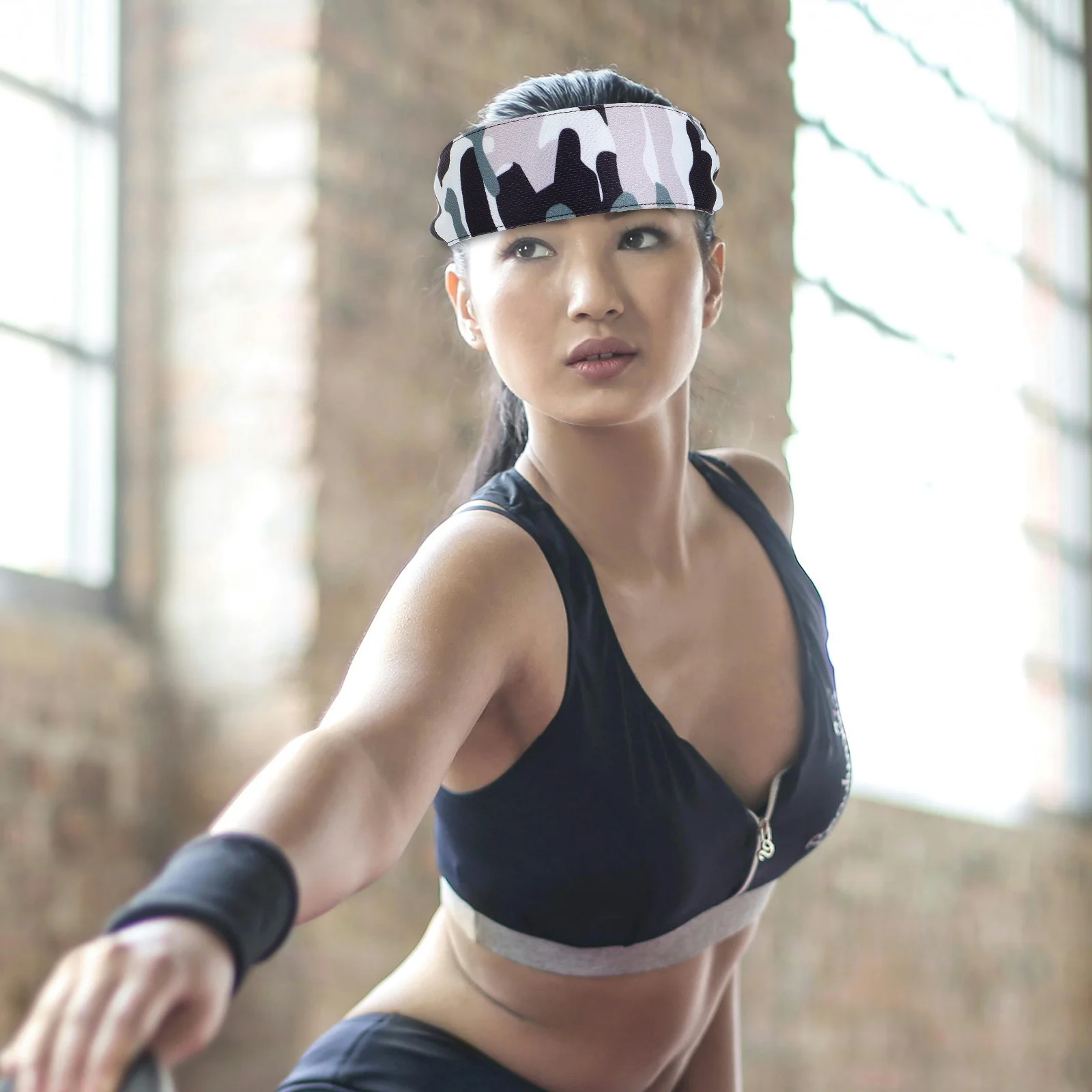 

Adjustable Camouflage Tie Headband Sweat Wicking for Men Women Athletic Running Gym Tennis Fitness Headscarf Sport Tie Headband