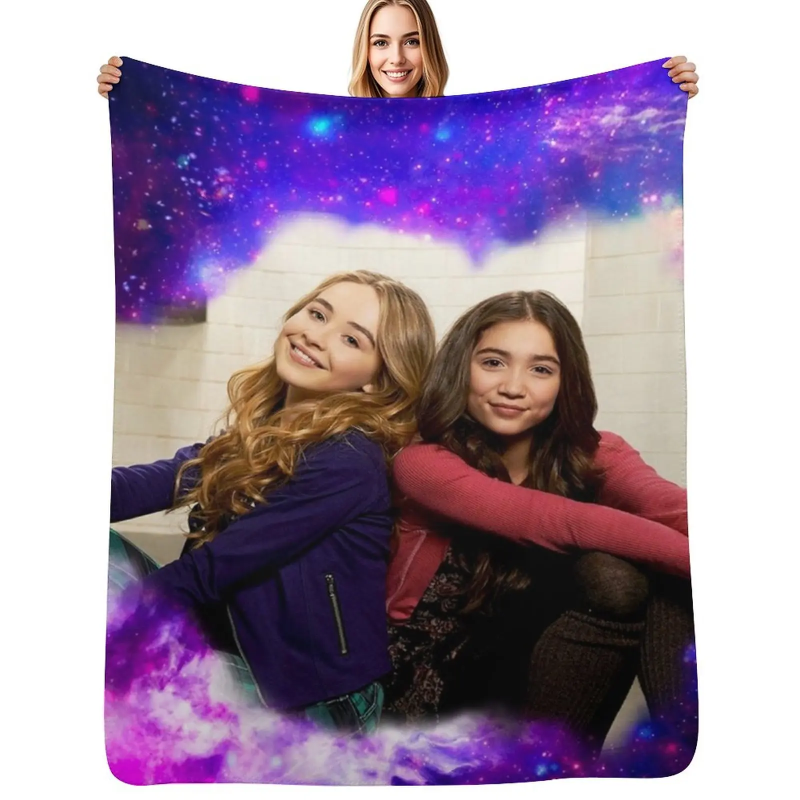 Riley & Maya (Rilaya) Throw Blanket bed plaid Single Hair Multi-Purpose Summer Designers Blankets