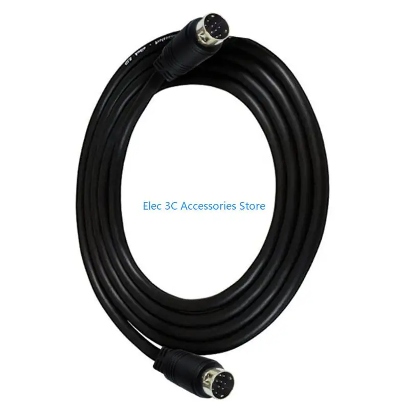 Y51A 1m 2m 9Pin DIN Male Plugs to 9Pin DIN Male Extension Adapter Cable Leads for Home Entertainment System