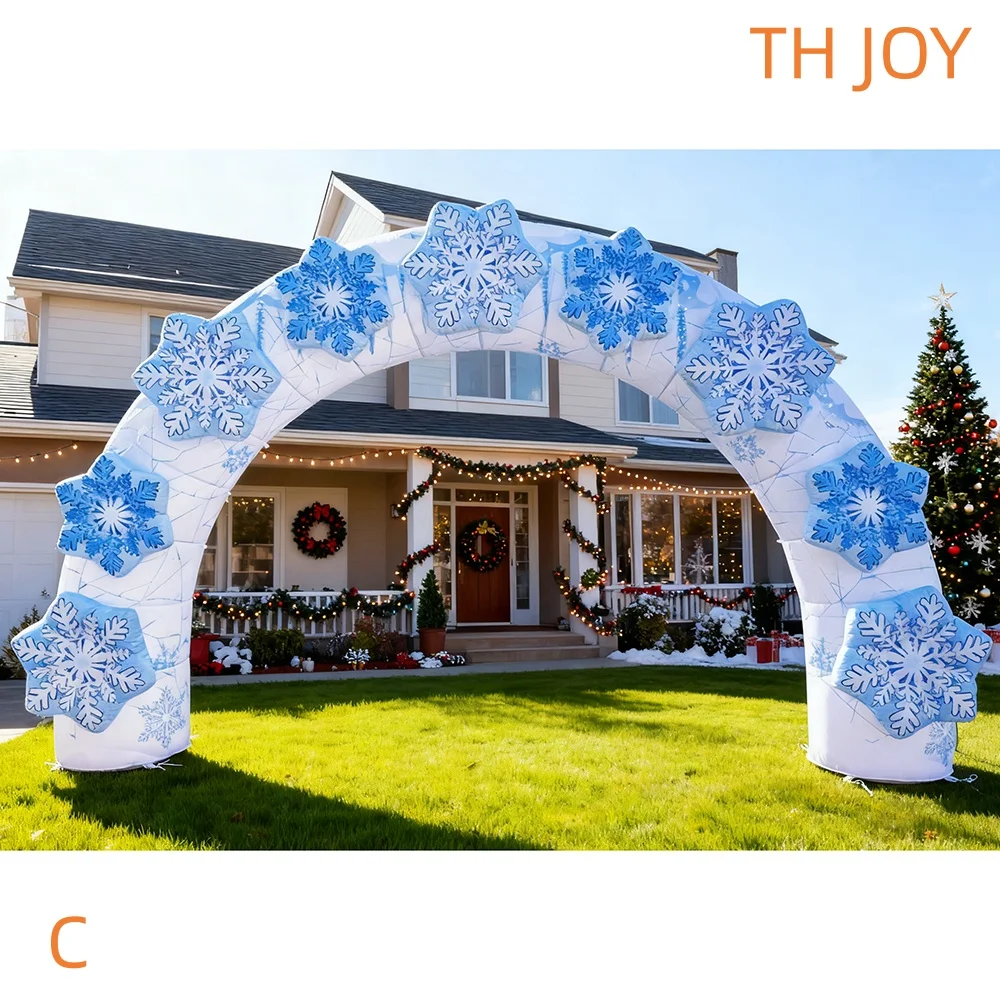 

Быстрый воздушный корабль до двери, 2120 Новый дизайн, фестиваль, реклама, надувная рождественская арка, арки с пингвином Санта-Клауса для вечеринки