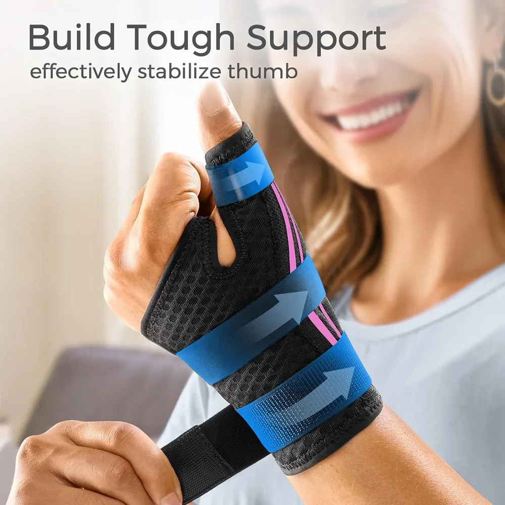 Thumb & Wrist Spica Splint Support Brace, Left Right Hand Universal Thumb Guard for Trigger Thumb, CMC Arthritis, Tenosynovitis