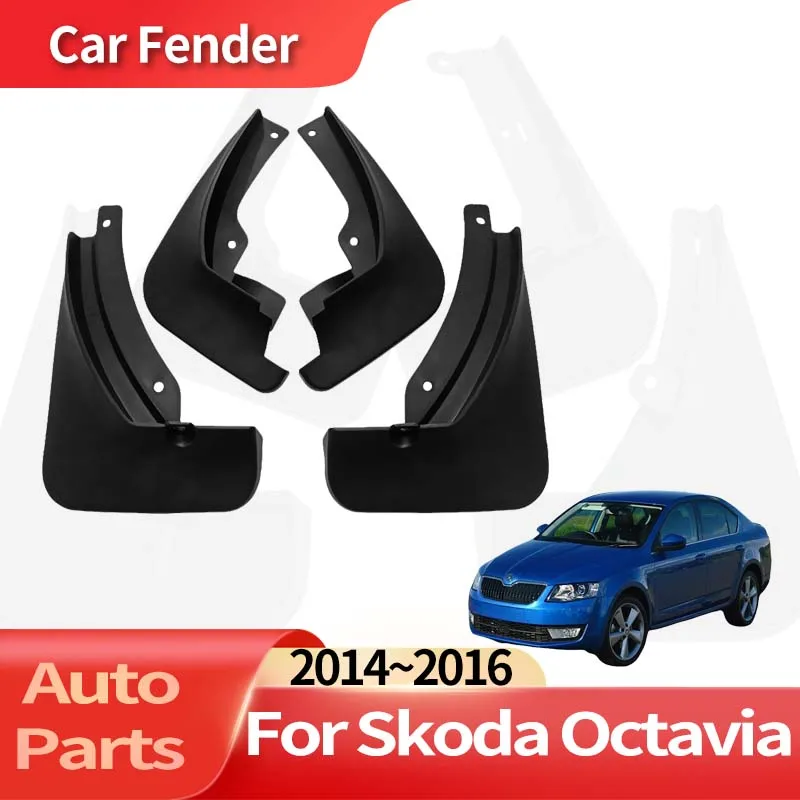 Auto Accessories For Skoda Octavia 2014~2016 hatchback Car Fender Anti-sand Splash Mud Guard Skin Punch-free Installation Tools