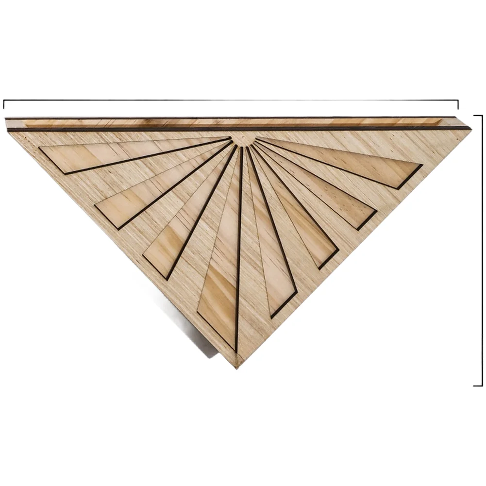 Contemporary Wooden Wall Mounted Container with Angular Design for Dry Plants and Decorative Indoor Arrangements