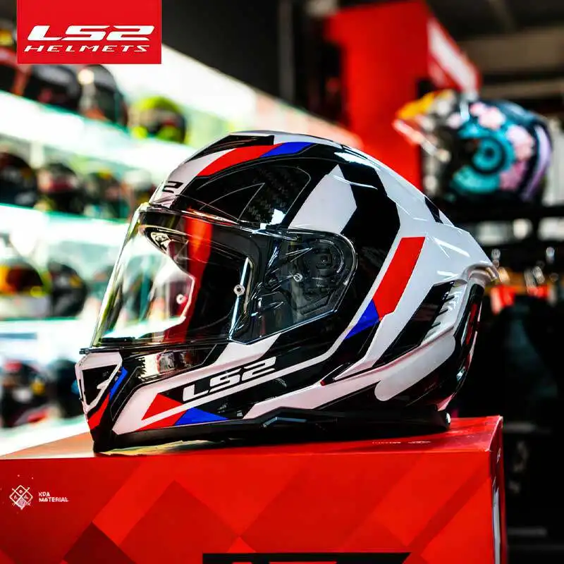 Original LS2 FF818 STORM3 Dual Visor Full Face Motorcycle Helmet DOT ECE Casco Moto Шлем Unisex Anti-Fog Breathable Anti-Scratch
