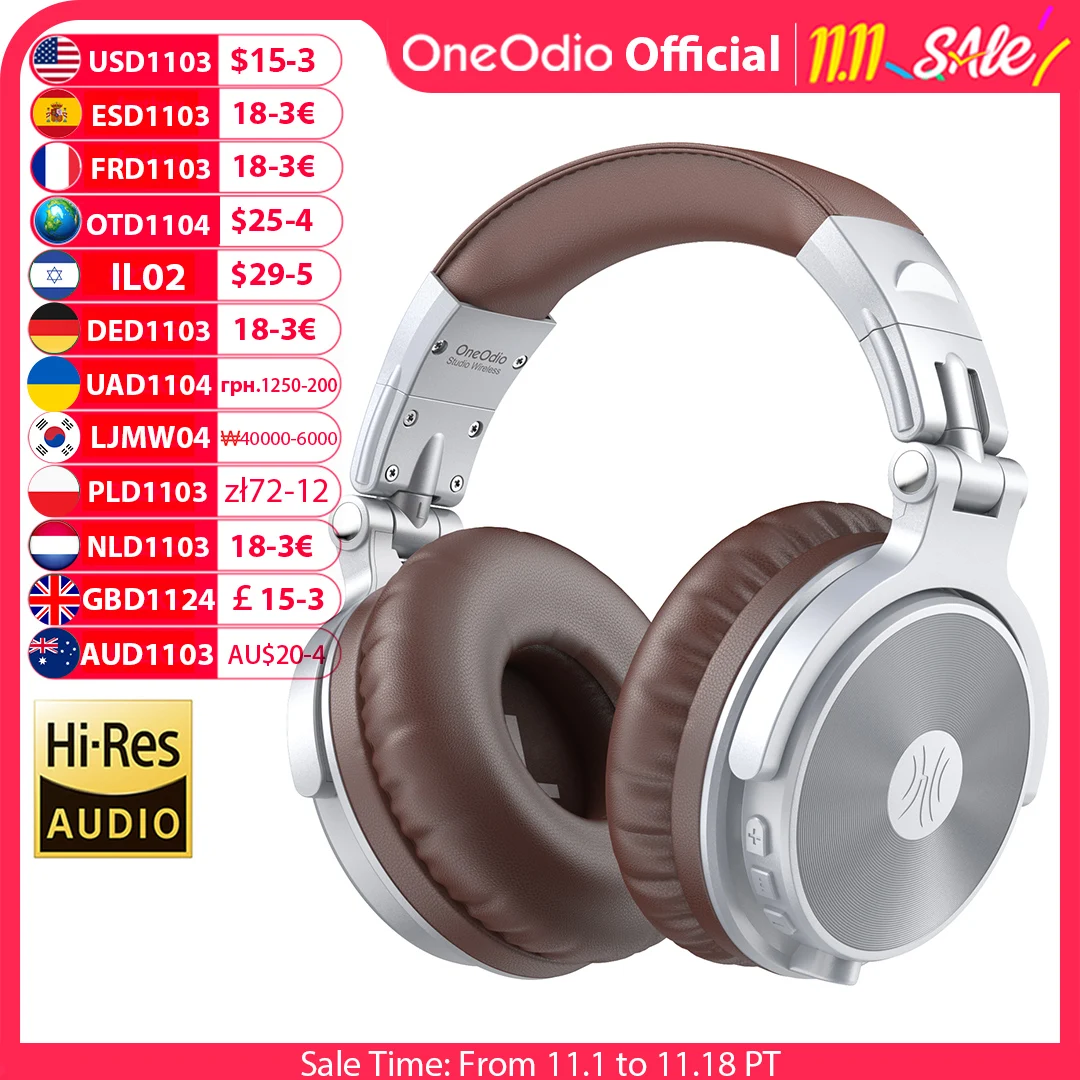 Dj Headphones Professional - OneOdio アップグレード プロ C ワイヤレス Bluetooth