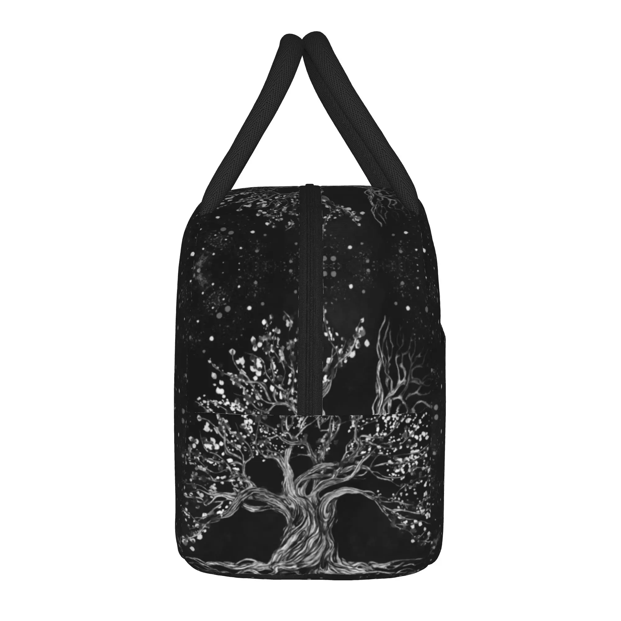 Tree of Life Insulated Lunch Bag Cooler Bag Reusable,Meal Container Yggdrasil Golden High Capacity Lunch Box Tote Food Bag