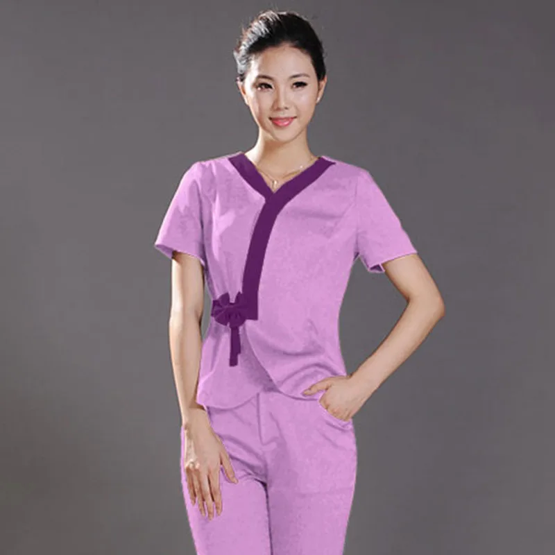 Conjunto de roupas de trabalho para técnico de terapia de pés de beleza e saúde