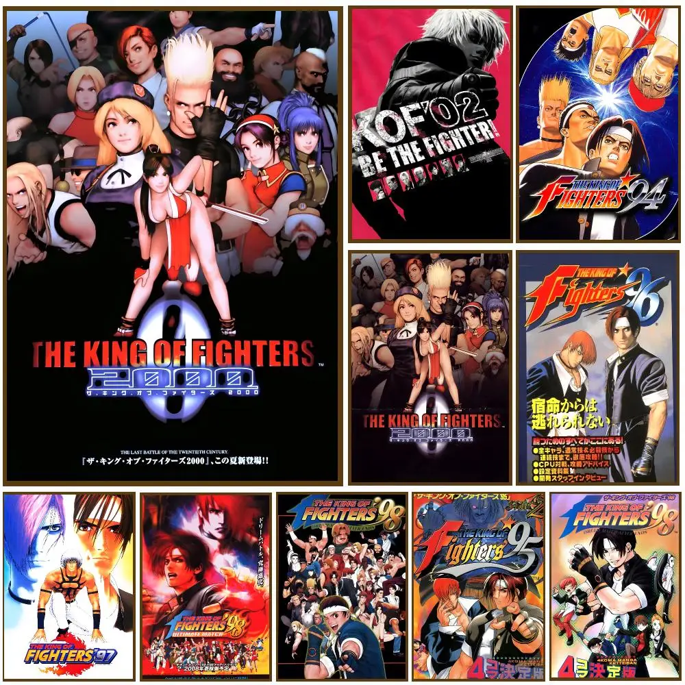 The King Of Fighters Game Arcade Poster Self-adhesive Advanced Aesthetic Printing Paper Wall Art for Living Room Home Decor
