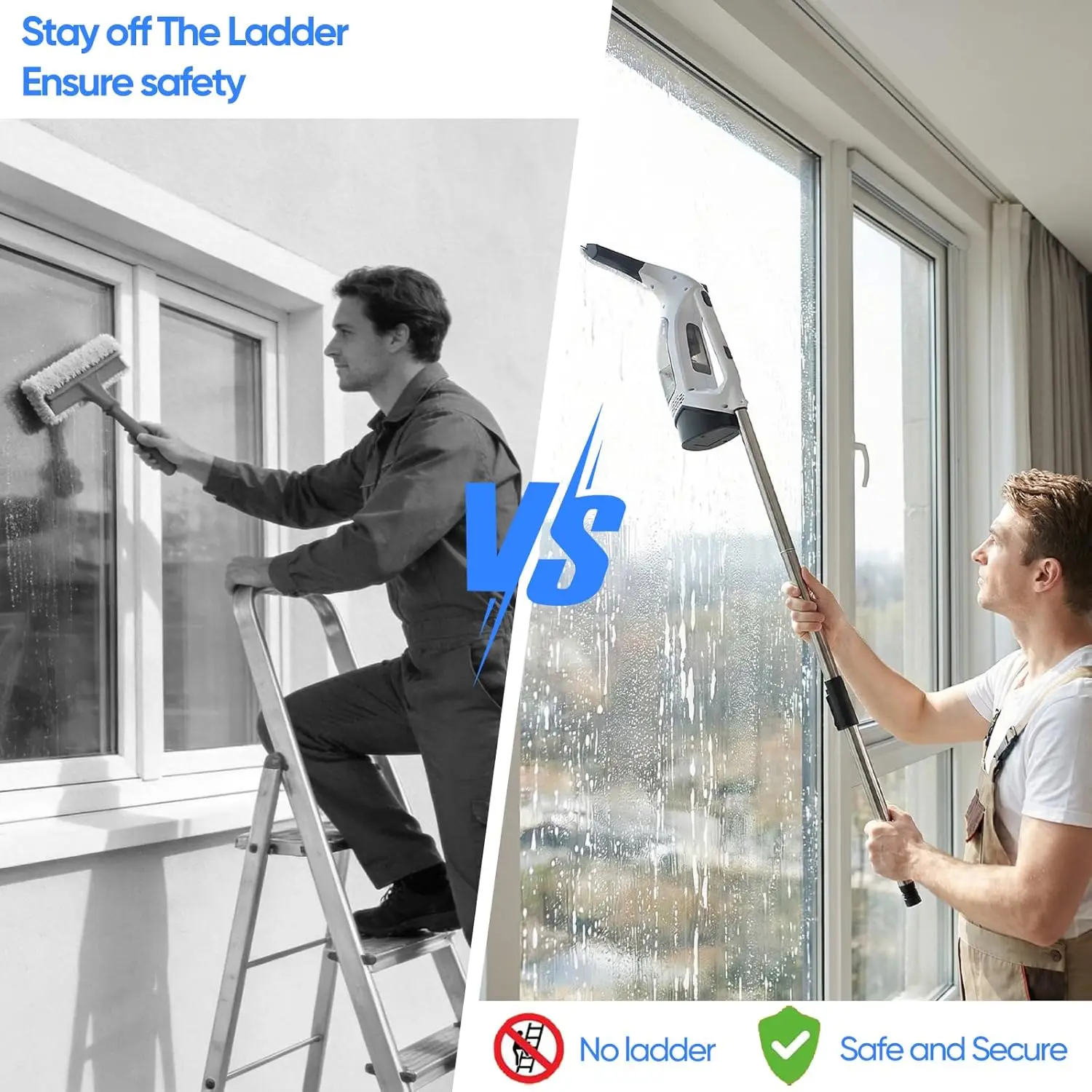

Electric Cordless Window Cleaner Machine Multifunctional Powerful Cordless Rechargeable Automatic Portable Glass Cleaner Tools