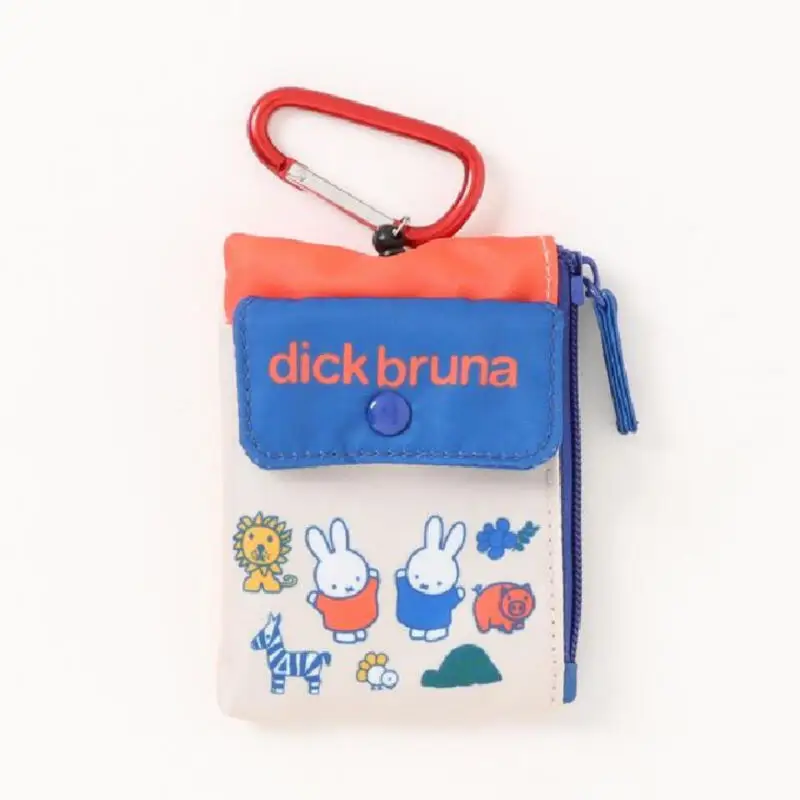 Kawaii Cartoon Miffy Rabbit Coin Purse Wallet Creative Multi Functional Scalable Storage Card Bag Friend Holiday Gift Peripheral
