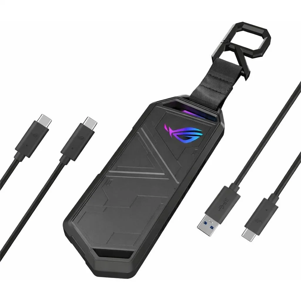 M.2 NVMe SSD External Enclosure with USB 3.2 Gen 2 Type-C 10Gbps, Aluminum Alloy Case for PCIe 2280/2260/2242/2230, Includes Two