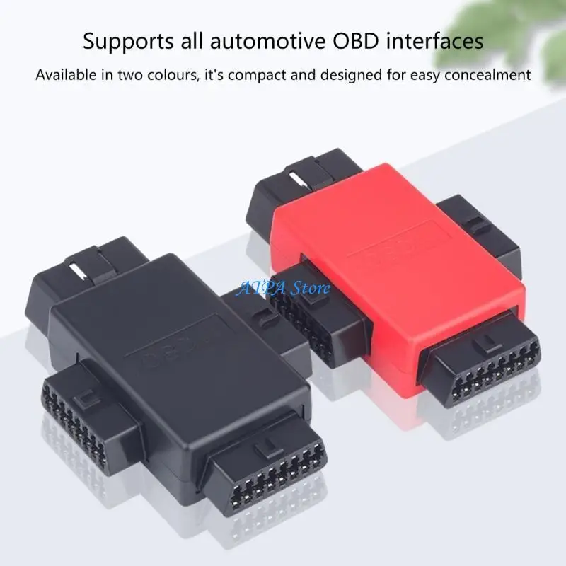 

U13C OBD2 OBDII Splitter Extension 16 Pin Extension Splitter Male to 3 Female Cord Adapter for Car Repair