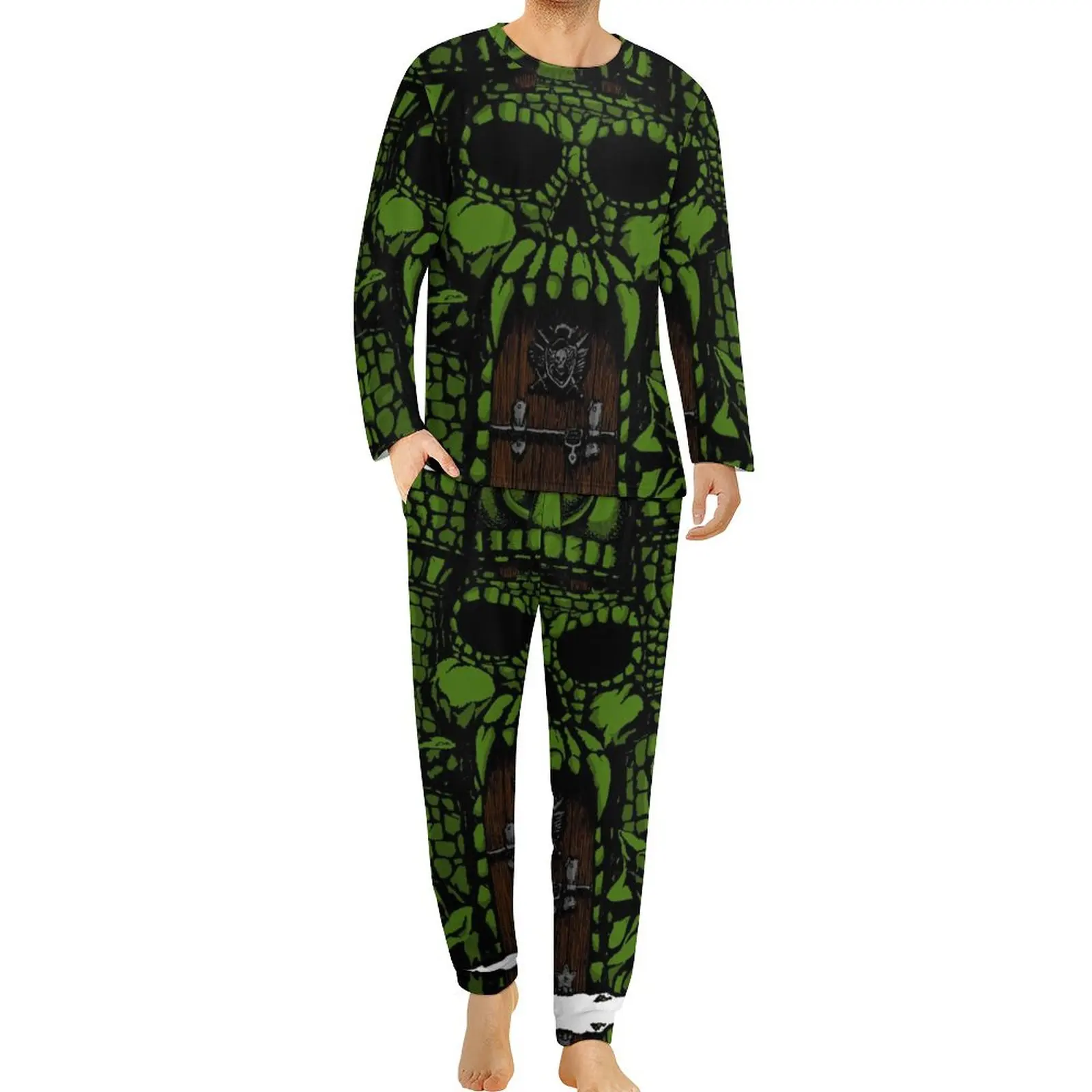 By The Power of Greyskull Pajamas Men Masters of The Universe Trendy Sleepwear Autumn Long-Sleeve Two Piece Casual Pajamas Set