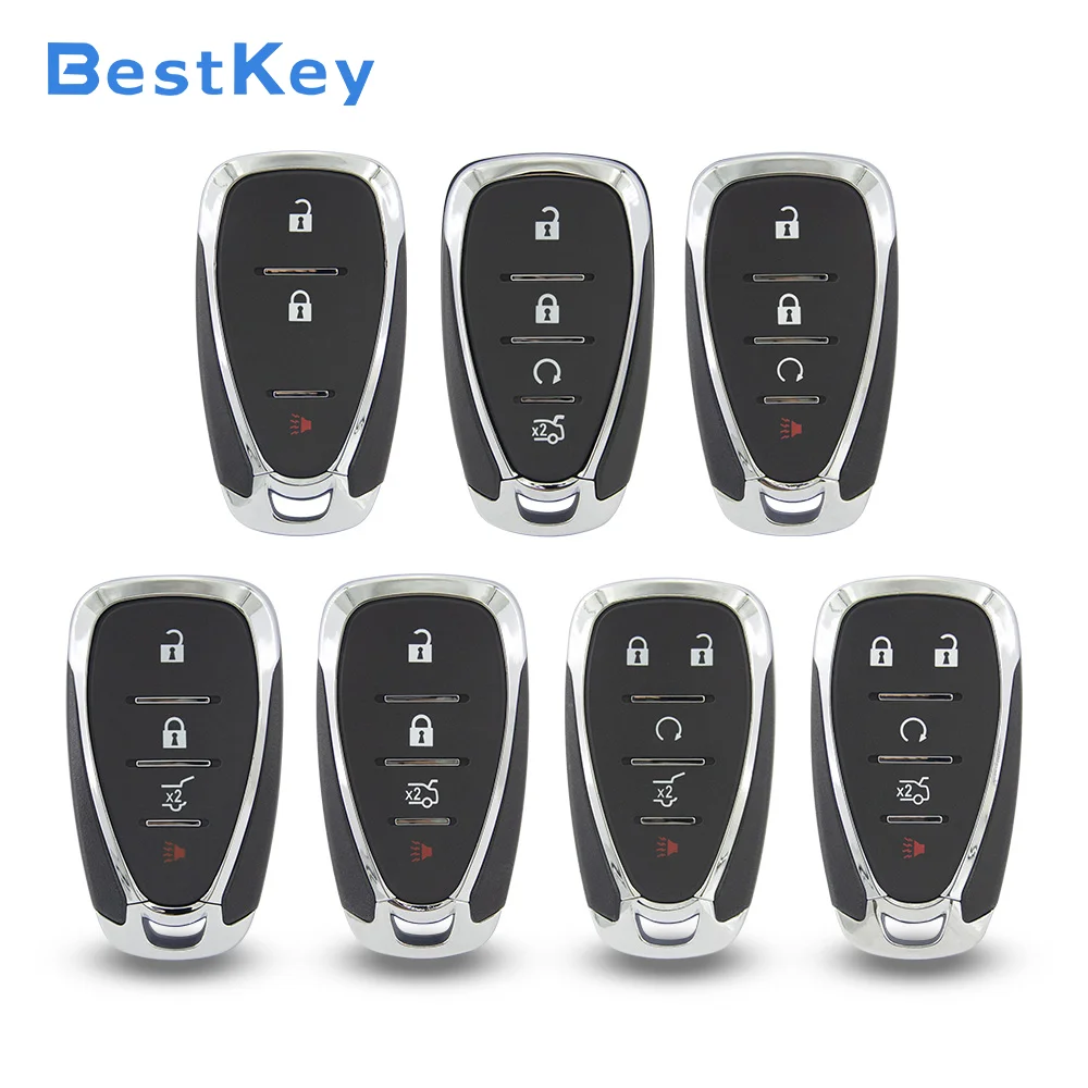 

bestkey Smart Remote Car Key Shell Case Fob Replacement for Chevrolet Chevy Camaro Cruze Malibu 2016-2020