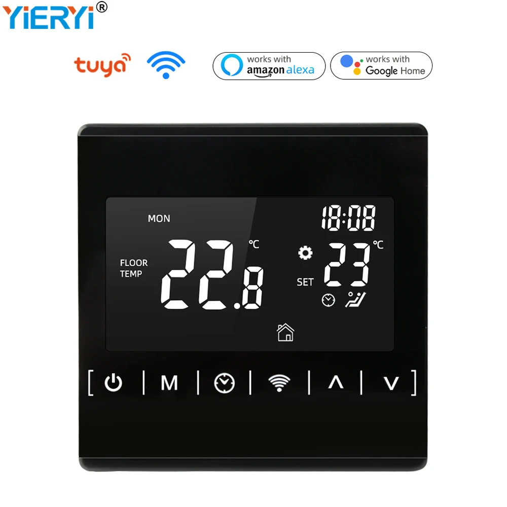 

WiFi Smart Thermoregulator Heating Floor Thermostat Tuya Control Touch Screen Electric Warm Temperature Controller Room Heater