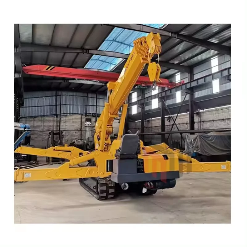 YG 3t 5t 8t 10t Hydraulic Telescopic Boom Lift Crawler Crane Mini Diesel Engine Drive Rubber Track Mobile Spider Crane Price