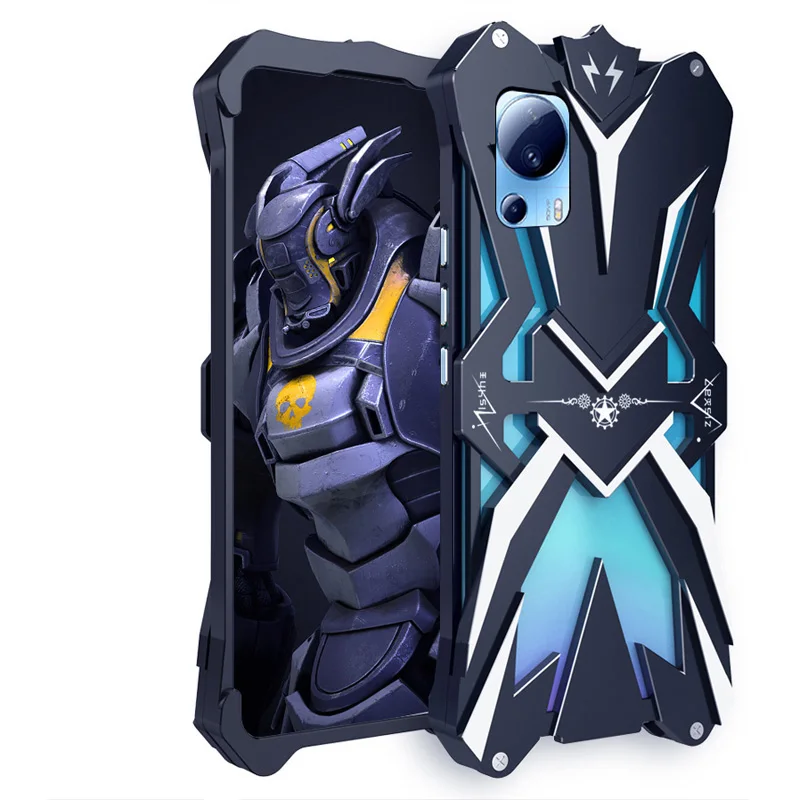 Original Zimon Luxury Thor Heavy Duty Armor Metal Aluminum Mobile Phone Case Covers For Xiaomi Civi 2 Civi2 Cover Cases