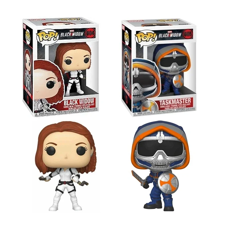 FUNKO POP NEWest Arrival Movies & TV Theme Black Widow #604 Taskmaster #605 Action Figure Model Toys for Children Birthday Gifts