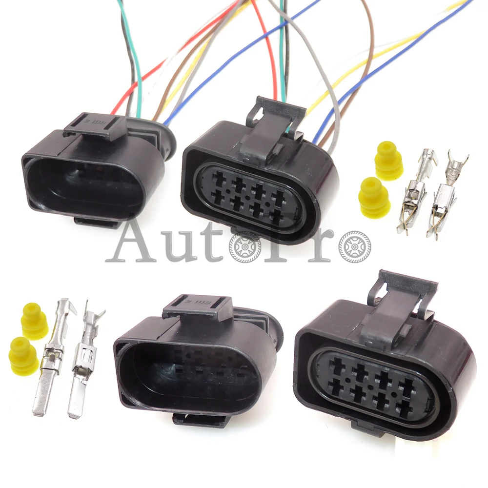 1 Set 8 Hole Auto Waterproof Adaptor 3A0973834 3A0973734 AC Assembly Auto Wire Harness Connector Car Male Plug Female Socket