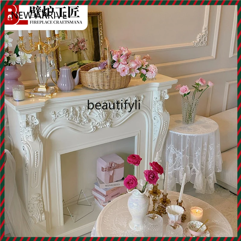 

KK32 S132 French fireplace decorative cabinet, European mantel, simulated fire electronic fireplace core