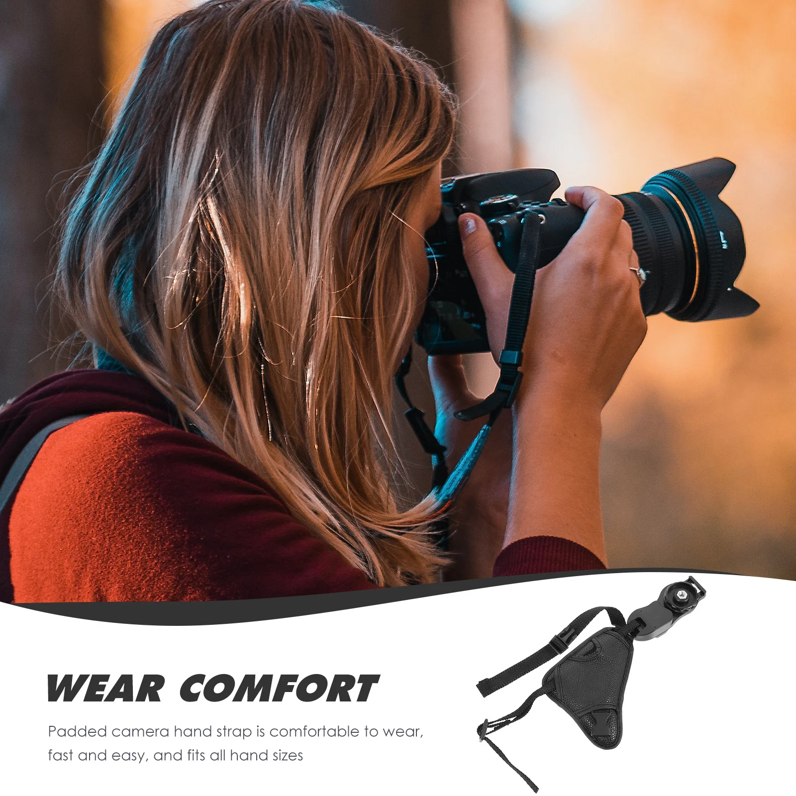 

Camera Hand Wrist Strap Padded Non-Slip Hand Grip Strap for Mirrorless Cameras Photographers Accessories Safety Stability