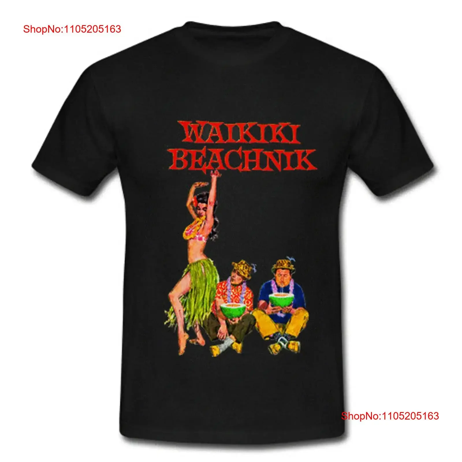 Mens Retro T shirt Vintage Waikiki Beachnik Hula Girl Hawaiian Tourists Hawaii vintage Washed designer clothes homme Slightly